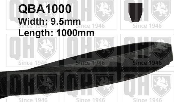 Quinton Hazell QBA1000 - Клиновой ремень, поперечные рёбра www.autospares.lv