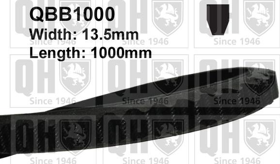 Quinton Hazell QBB1000 - Клиновой ремень, поперечные рёбра www.autospares.lv