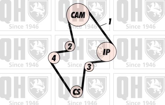 Quinton Hazell QBK105 - Zobsiksnas komplekts www.autospares.lv