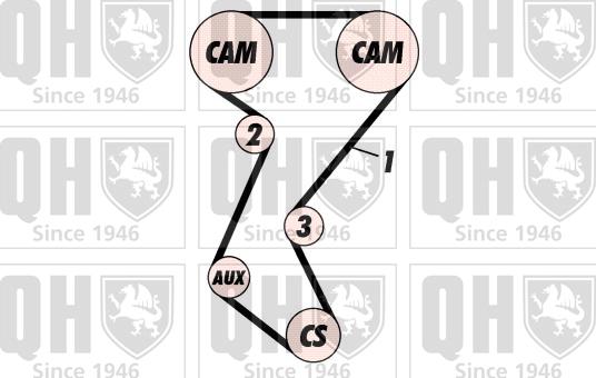 Quinton Hazell QBK114 - Zobsiksnas komplekts www.autospares.lv