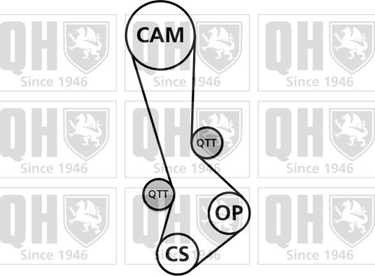 Quinton Hazell QBK803 - Zobsiksnas komplekts www.autospares.lv