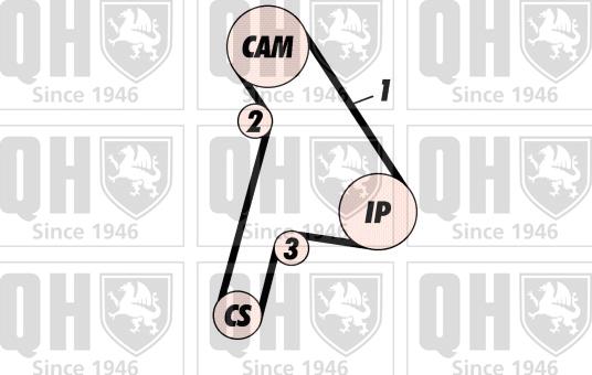 Quinton Hazell QBK246 - Zobsiksnas komplekts www.autospares.lv