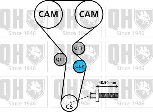 Quinton Hazell QBK749 - Zobsiksnas komplekts www.autospares.lv