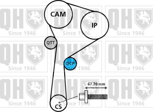 Quinton Hazell QBK764 - Zobsiksnas komplekts www.autospares.lv