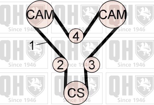 Quinton Hazell QBK721 - Zobsiksnas komplekts www.autospares.lv