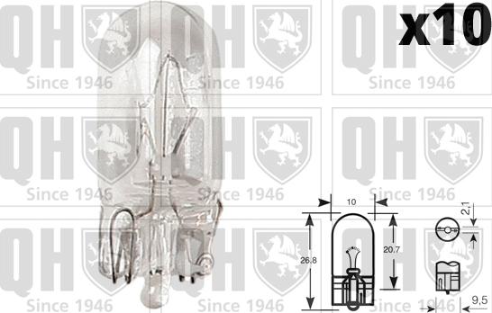 Quinton Hazell QBL504 - Лампа накаливания www.autospares.lv