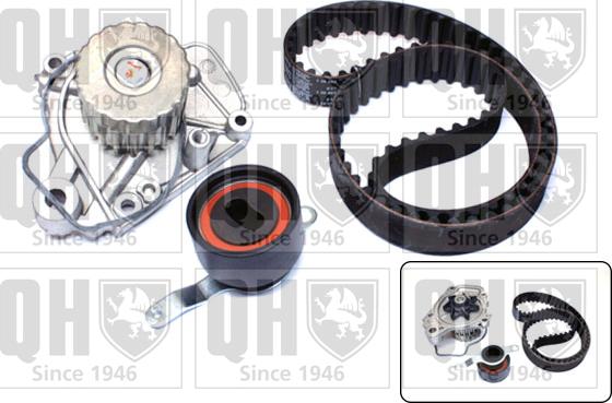 Quinton Hazell QBPK4820 - Водяной насос + комплект зубчатого ремня ГРМ www.autospares.lv