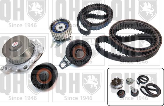 Quinton Hazell QBPK6930 - Водяной насос + комплект зубчатого ремня ГРМ www.autospares.lv