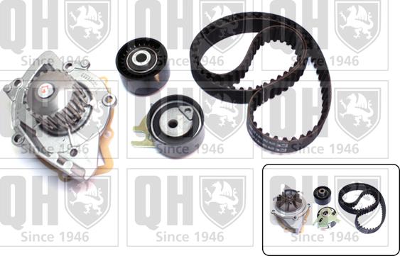 Quinton Hazell QBPK6470 - Водяной насос + комплект зубчатого ремня ГРМ www.autospares.lv