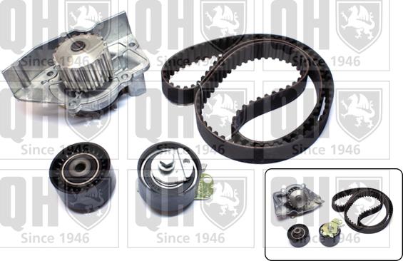 Quinton Hazell QBPK6200 - Водяной насос + комплект зубчатого ремня ГРМ www.autospares.lv