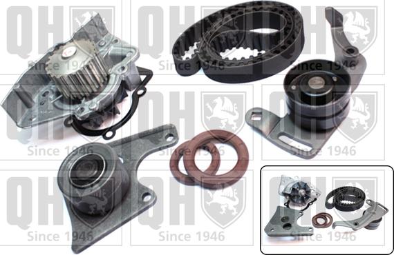 Quinton Hazell QBPK1271 - Водяной насос + комплект зубчатого ремня ГРМ www.autospares.lv