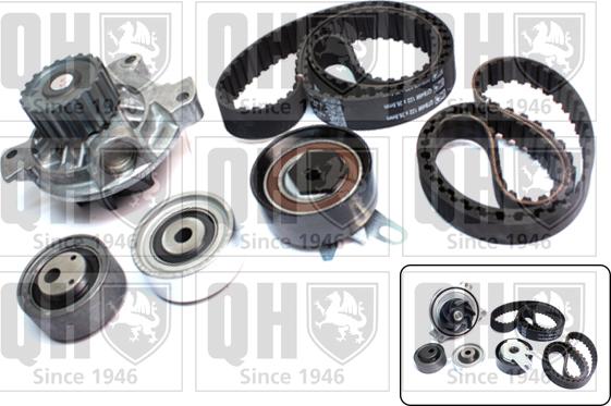 Quinton Hazell QBPK8560 - Водяной насос + комплект зубчатого ремня ГРМ www.autospares.lv