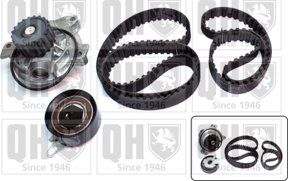 Quinton Hazell QBPK8070 - Водяной насос + комплект зубчатого ремня ГРМ www.autospares.lv