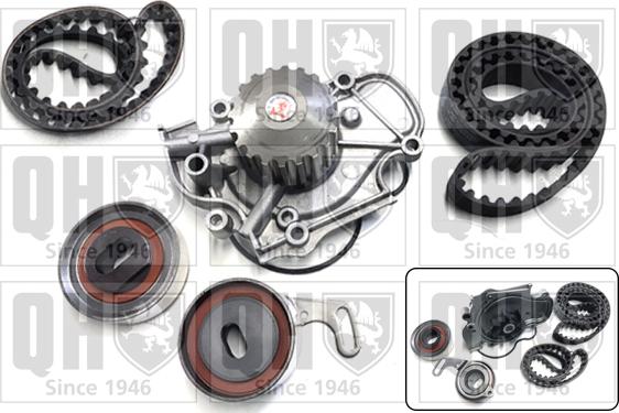 Quinton Hazell QBPK3990 - Водяной насос + комплект зубчатого ремня ГРМ www.autospares.lv