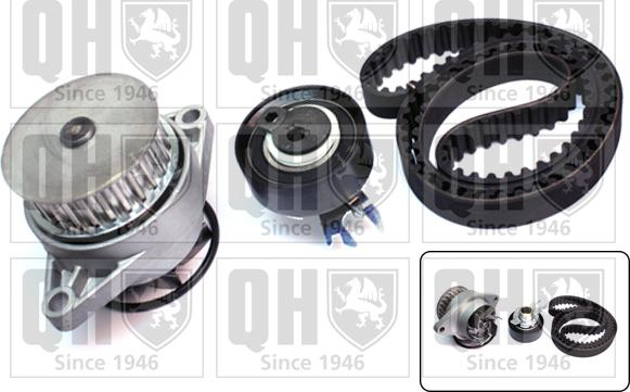 Quinton Hazell QBPK2910 - Водяной насос + комплект зубчатого ремня ГРМ www.autospares.lv