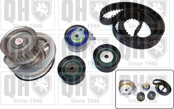 Quinton Hazell QBPK2591 - Ūdenssūknis + Zobsiksnas komplekts www.autospares.lv