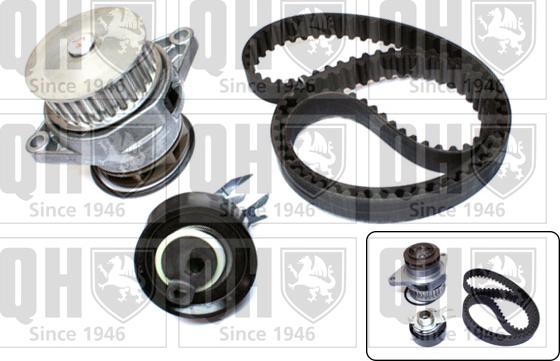 Quinton Hazell QBPK2290 - Водяной насос + комплект зубчатого ремня ГРМ www.autospares.lv