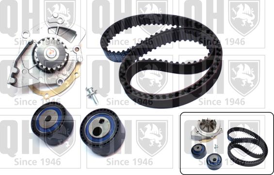 Quinton Hazell QBPK7520 - Водяной насос + комплект зубчатого ремня ГРМ www.autospares.lv