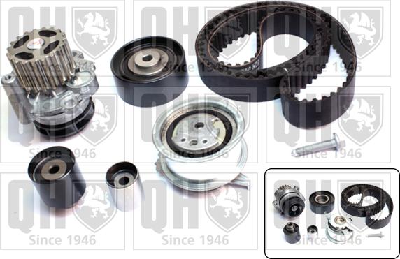 Quinton Hazell QBPK7660 - Водяной насос + комплект зубчатого ремня ГРМ www.autospares.lv