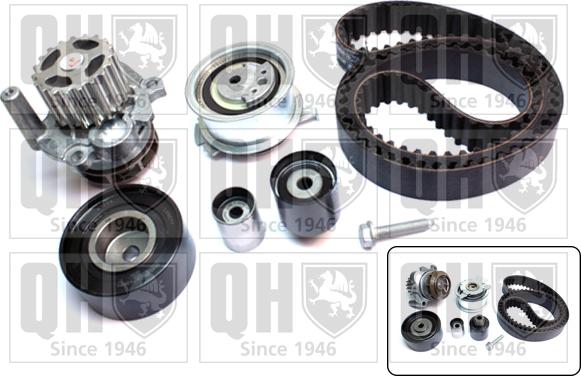 Quinton Hazell QBPK7661 - Водяной насос + комплект зубчатого ремня ГРМ www.autospares.lv