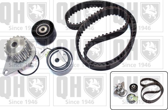 Quinton Hazell QBPK7010 - Водяной насос + комплект зубчатого ремня ГРМ www.autospares.lv