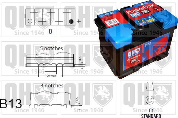 Quinton Hazell QBT115AGM - Стартерная аккумуляторная батарея, АКБ www.autospares.lv