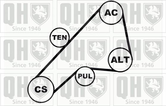 Quinton Hazell QDK7 - Ķīļrievu siksnu komplekts www.autospares.lv