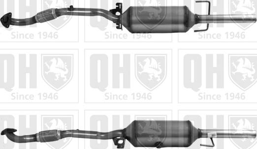 Quinton Hazell QDPF11154H - Сажевый / частичный фильтр, система выхлопа ОГ www.autospares.lv