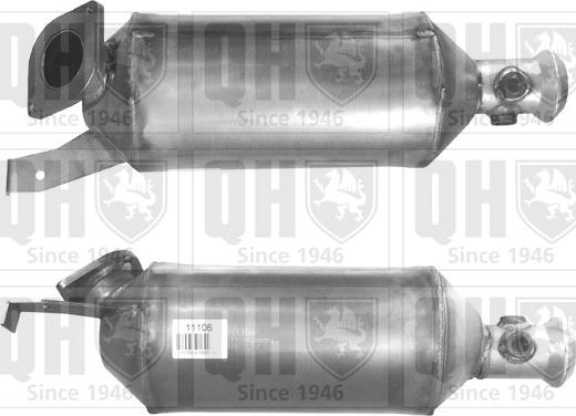 Quinton Hazell QDPF11106 - Nosēdumu / Daļiņu filtrs, Izplūdes gāzu sistēma www.autospares.lv