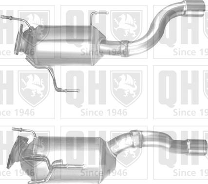 Quinton Hazell QDPF11349 - Nosēdumu / Daļiņu filtrs, Izplūdes gāzu sistēma www.autospares.lv