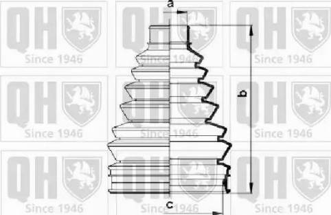 Quinton Hazell QJB916 - Пыльник, приводной вал www.autospares.lv