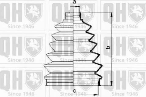 Quinton Hazell QJB910 - Пыльник, приводной вал www.autospares.lv