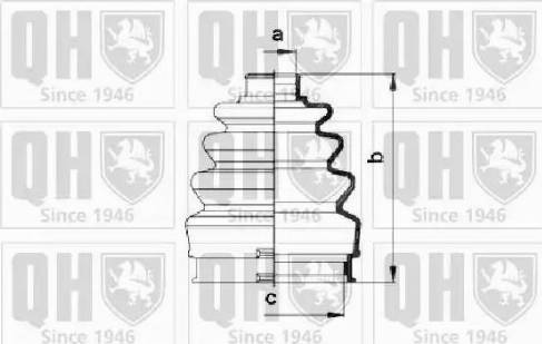 Quinton Hazell QJB403 - Putekļusargs, Piedziņas vārpsta autospares.lv