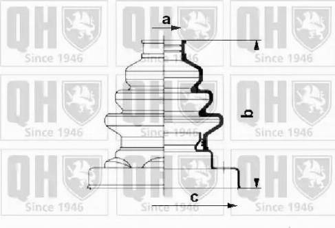 Quinton Hazell QJB542 - Пыльник, приводной вал www.autospares.lv