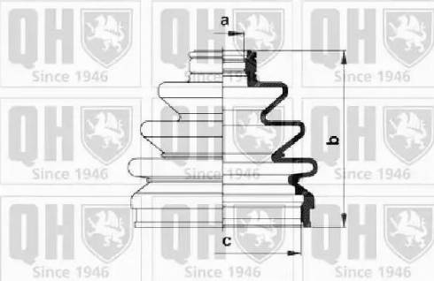 Quinton Hazell QJB569 - Пыльник, приводной вал www.autospares.lv