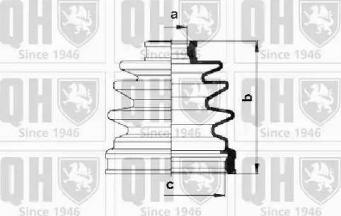 Quinton Hazell QJB516 - Пыльник, приводной вал www.autospares.lv