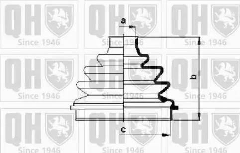 Quinton Hazell QJB575 - Bellow, drive shaft www.autospares.lv