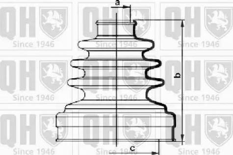 Quinton Hazell QJB1016 - Putekļusargs, Piedziņas vārpsta autospares.lv