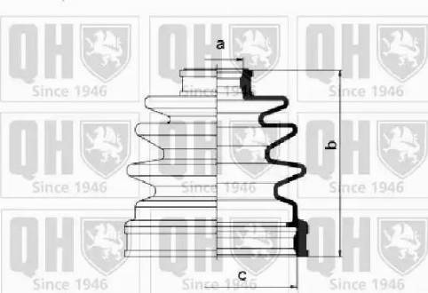 Quinton Hazell QJB1033 - Пыльник, приводной вал www.autospares.lv