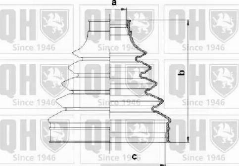 Quinton Hazell QJB1118 - Пыльник, приводной вал www.autospares.lv