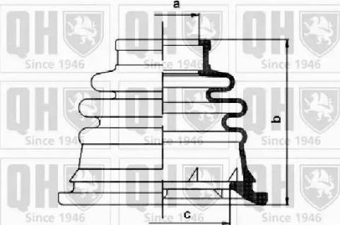 Quinton Hazell QJB1126 - Пыльник, приводной вал www.autospares.lv