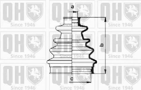 Quinton Hazell QJB130 - Пыльник, приводной вал www.autospares.lv