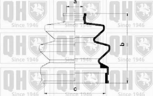 Quinton Hazell QJB131 - Пыльник, приводной вал www.autospares.lv