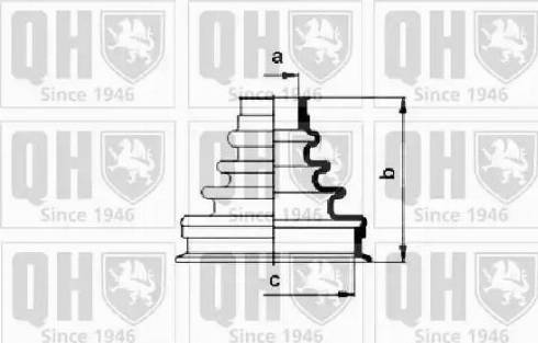 Quinton Hazell QJB120 - Putekļusargs, Piedziņas vārpsta www.autospares.lv