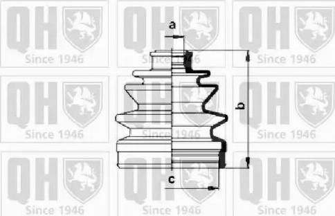 Quinton Hazell QJB858 - Пыльник, приводной вал www.autospares.lv