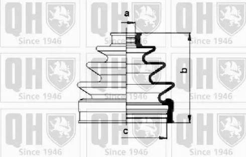 Quinton Hazell QJB860 - Пыльник, приводной вал www.autospares.lv