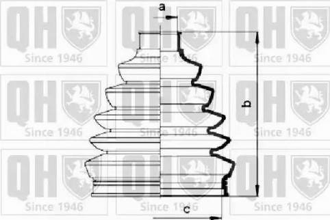 Quinton Hazell QJB833 - Пыльник, приводной вал www.autospares.lv