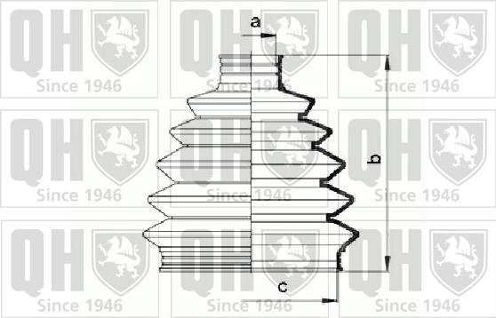 Quinton Hazell QJB873 - Bellow, drive shaft www.autospares.lv