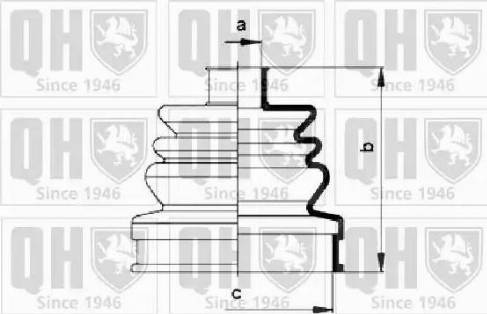 Quinton Hazell QJB369 - Пыльник, приводной вал www.autospares.lv