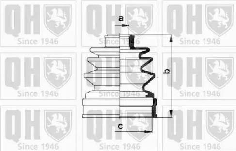 Quinton Hazell QJB263 - Пыльник, приводной вал www.autospares.lv